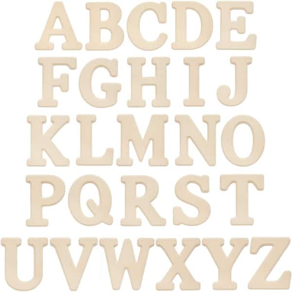 Wooden Letters Numbers Alphabet MDF Shapes Decoration Scrapbook Embellishments A