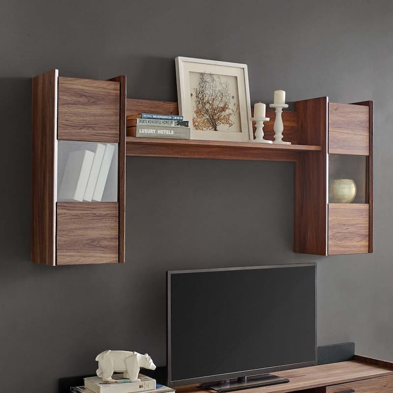 Visionary Wall Mounted Shelves - Walnut