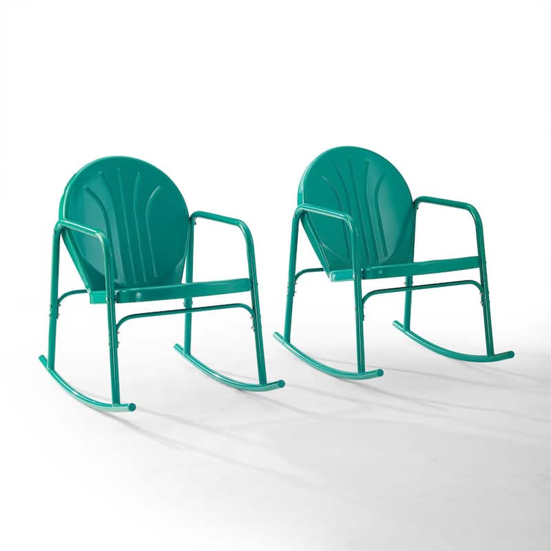 Crosley Griffith 2Pc Rocking Chair Set - 32.25"H x 22.5"W x 33.13'W