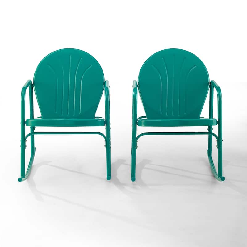 Crosley Griffith 2Pc Rocking Chair Set - 32.25"H x 22.5"W x 33.13'W