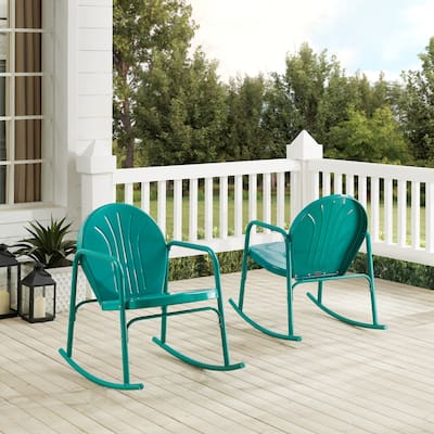Crosley Griffith 2Pc Rocking Chair Set - 32.25"H x 22.5"W x 33.13'W