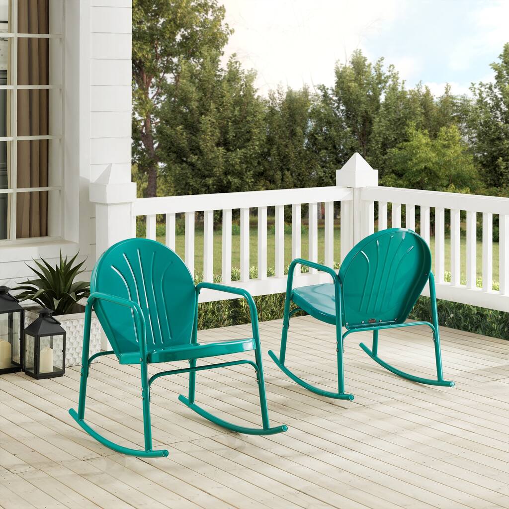 Crosley Griffith 2Pc Rocking Chair Set - 32.25"H x 22.5"W x 33.13'W