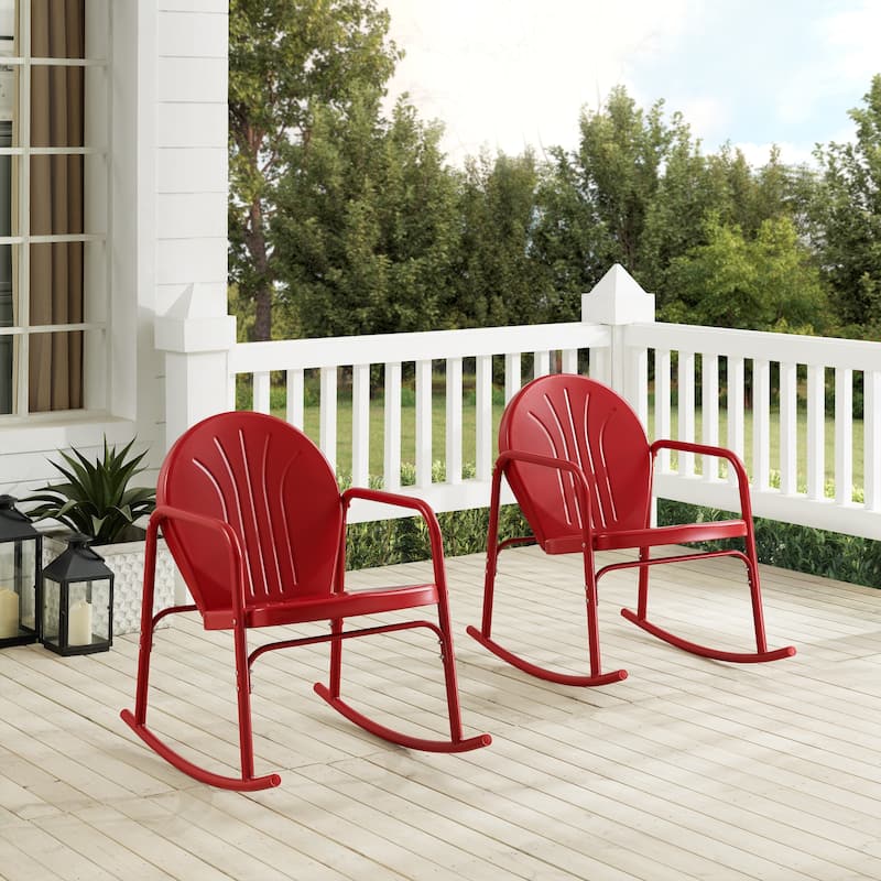 Crosley Griffith 2-piece Rocking Chair Set - 32.25"H x 22.5"W x 33.13'W