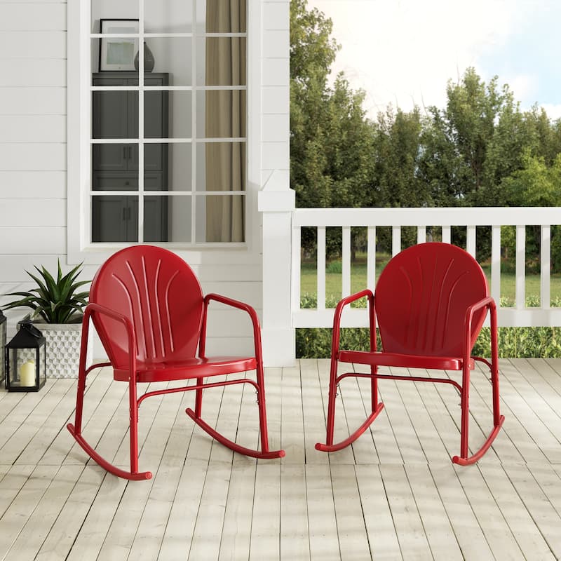 Crosley Griffith 2-piece Rocking Chair Set - 32.25"H x 22.5"W x 33.13'W