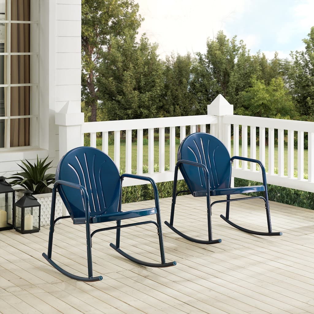 Crosley Griffith 2Pc Rocking Chair Set - 32.25"H x 22.5"W x 33.13'W