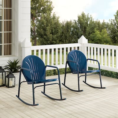 Crosley Griffith 2Pc Rocking Chair Set - 32.25"H x 22.5"W x 33.13'W