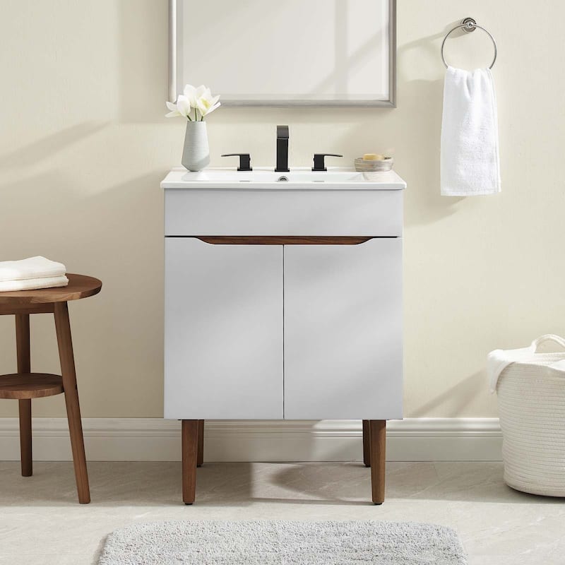 Harvest 24" Bathroom Vanity Cabinet (Sink Basin Not Included) - Gray Walnut