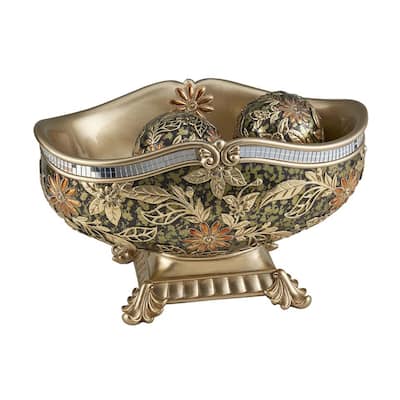 8 In. Chrysanthenum Resin Fruit Bowl