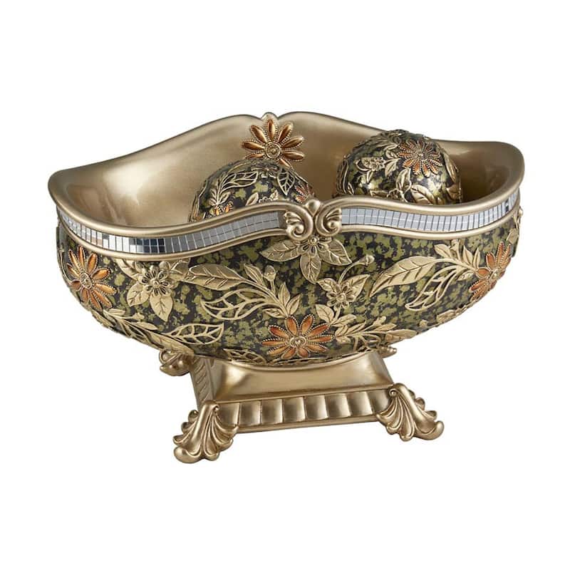 8 In. Chrysanthenum Resin Fruit Bowl