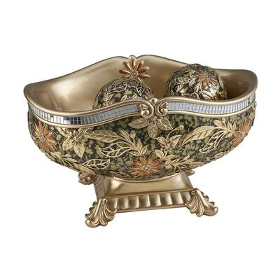 8 In. Chrysanthenum Resin Fruit Bowl