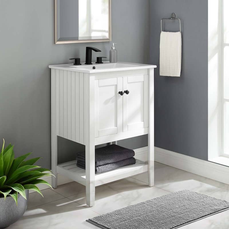 Prestige 23" Bathroom Vanity Cabinet (Sink Basin Not Included) - White