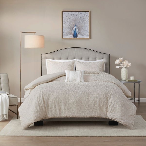 Madison Park Lydia Light Taupe Cotton Comforter Set. Opens flyout.