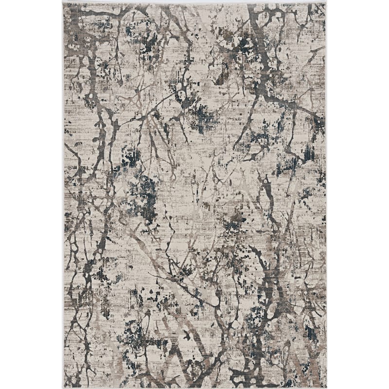 The Gray Barn Nila Distressed Neutral Rug - 5'3" x 7'7" - Ivory/Mist