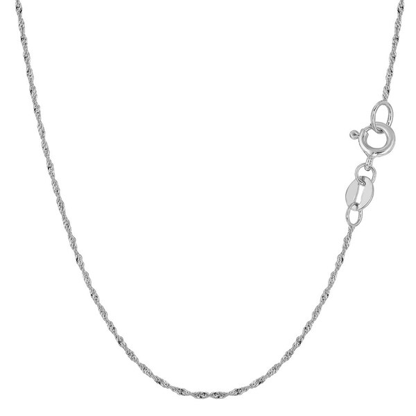 24in white gold chain
