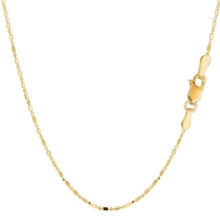 14k Yellow Gold Box Chain Polished Ball Bead Pendant Necklace 