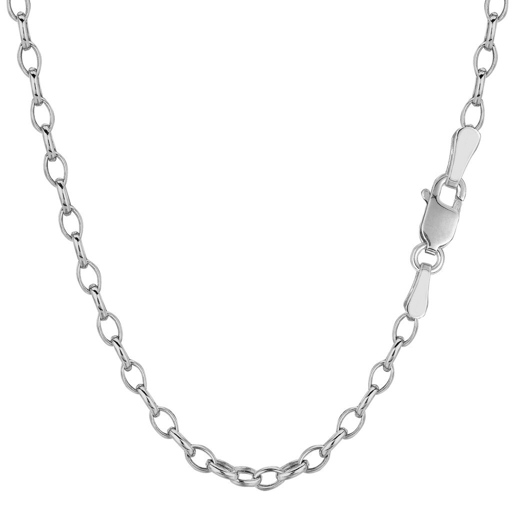 24in white gold chain