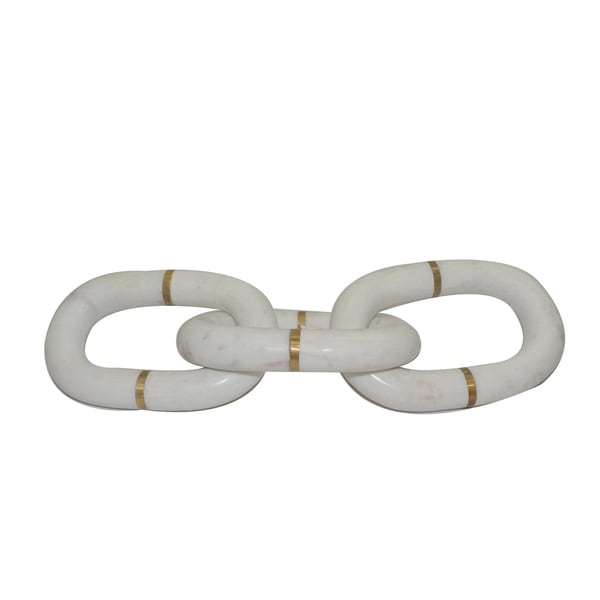 Marble 14" Chain Decor, White Overstock 31041544