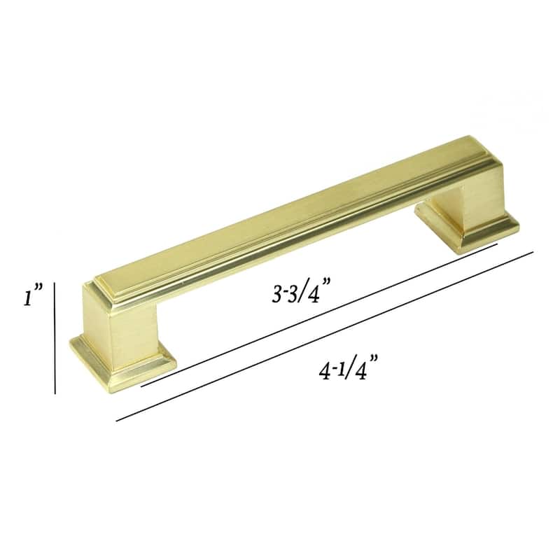 Contemporary 4.25-inch Roma Champagne Gold Finish Cabinet Handle (Case of 15)