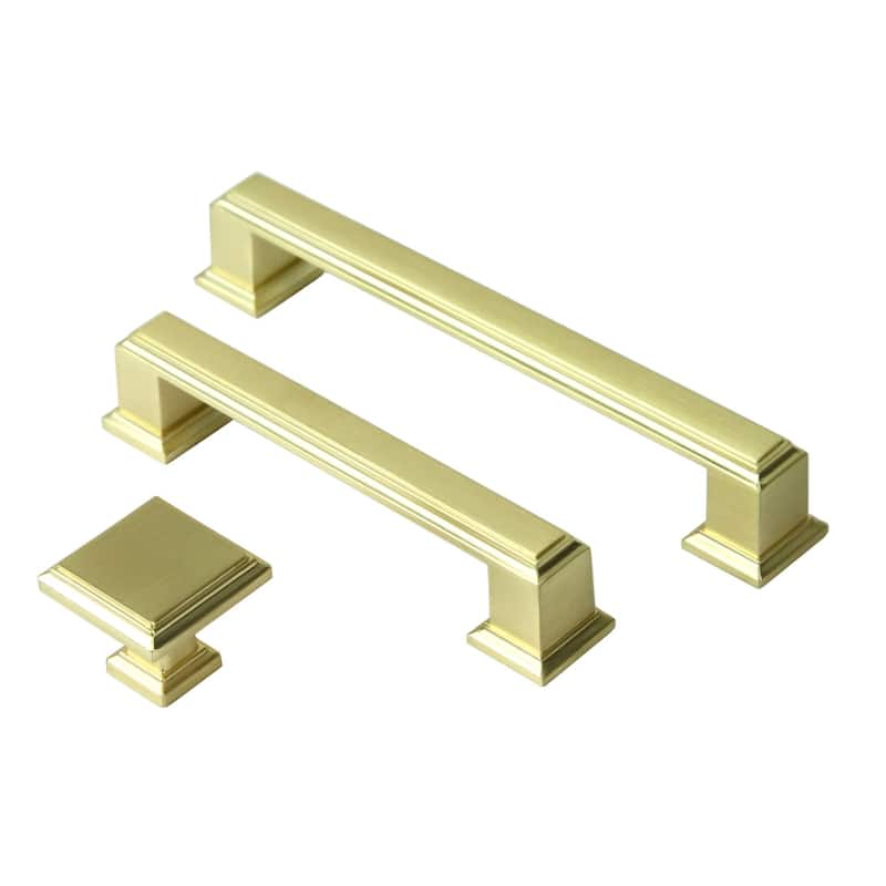 Contemporary Roma Knob Brushed Champagne Gold Finish Cabinet Handle (Case of 15)