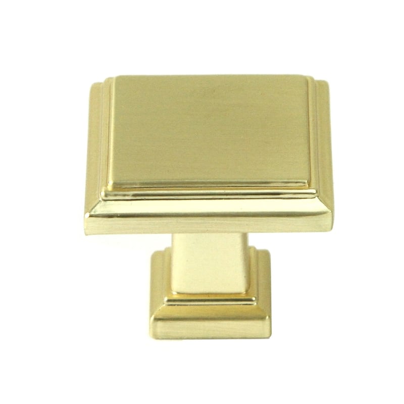 Contemporary Roma Knob Brushed Champagne Gold Finish Cabinet Handle 