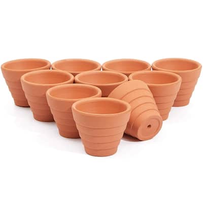 10x Mini Terra Cotta Terracotta Pots Flower Clay Planters for Succulent 1.5"