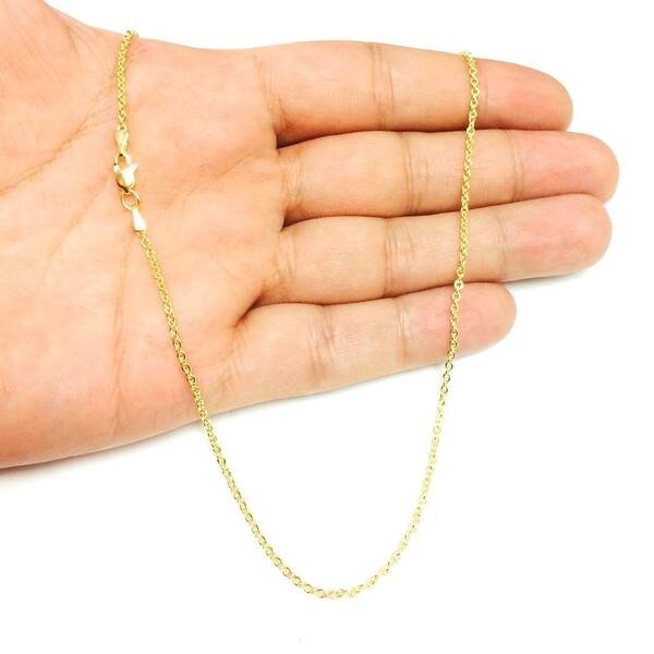 14K Yellow Gold 2.2mm wide Diamond Cut Forsantina Chain with Lobster Clasp 14K Yellow Gold 2.2mm wide Diamond Cut Forsantina Chain with Lobster Clasp