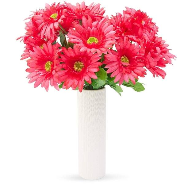 Shop 3 Bouquet Pink Sunflowers Artificial Fake Flowers For Floral Baby Shower Decorations Overstock 31043809