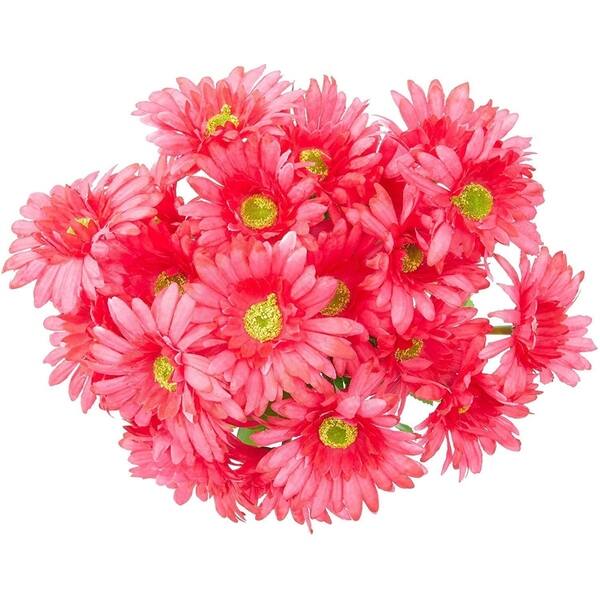 Shop 3 Bouquet Pink Sunflowers Artificial Fake Flowers For Floral