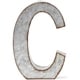 preview thumbnail 3 of 3, 8 In Rustic Letter Wall Decoration C Galvanized Metal 3D Letter for Home Birthday Wedding Events Decor - 8 In