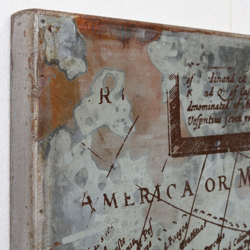 "Retro Airplane" Mixed Media Iron Hand Painted Dimensional Wall Art