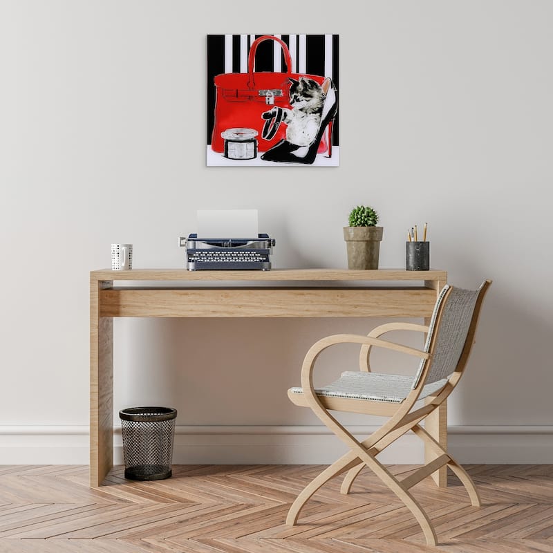 "Tiny Kitten" Unframed Free Floating Tempered Glass Wall Art