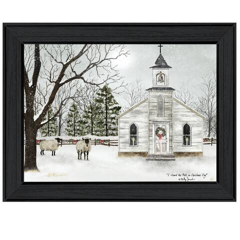 "I Heard the Bells on Christmas" By Billy Jacobs, Ready to Hang Framed Print, Black Frame