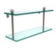 preview thumbnail 6 of 5, Double-tier 16-inch Tempered Glass Shelf Satin Nickel