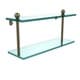 preview thumbnail 1 of 5, Double-tier 16-inch Tempered Glass Shelf