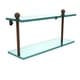 preview thumbnail 4 of 5, Double-tier 16-inch Tempered Glass Shelf Antique Bronze