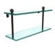 preview thumbnail 2 of 5, Double-tier 16-inch Tempered Glass Shelf Oil Rubbed Bronze