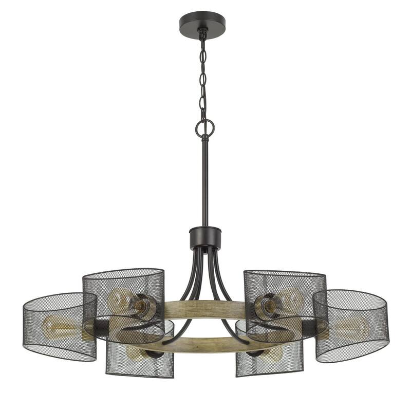 Dronten Metal and Wood Chandelier