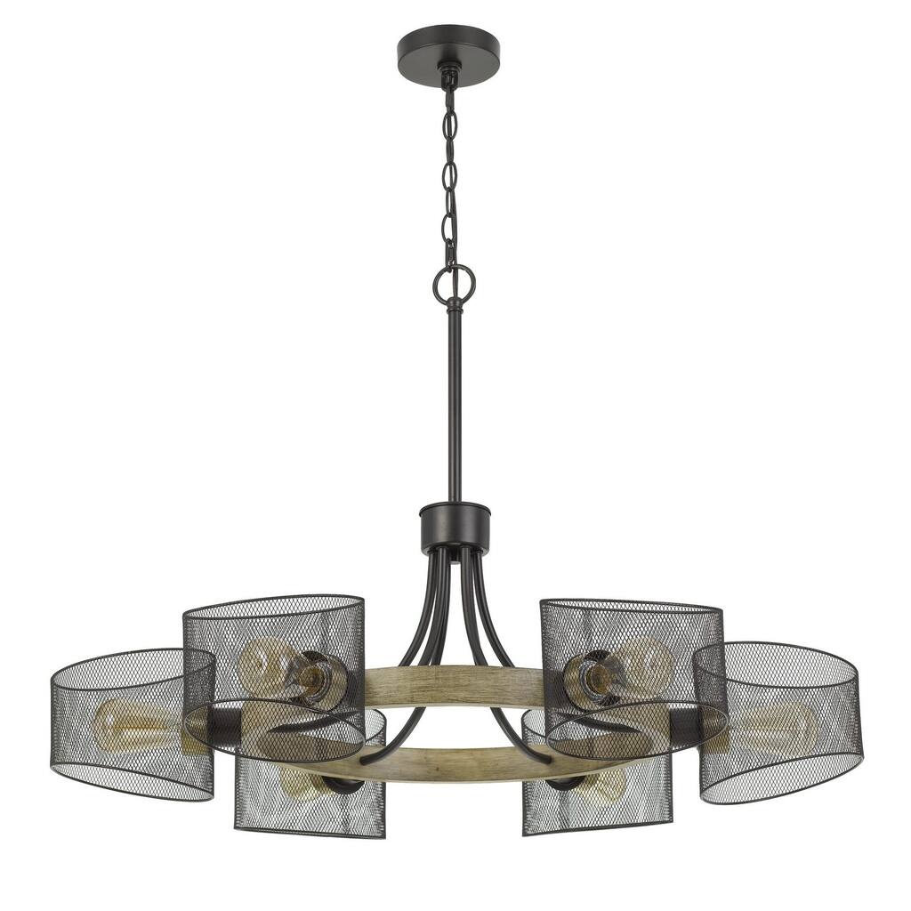 Dronten Metal and Wood Chandelier