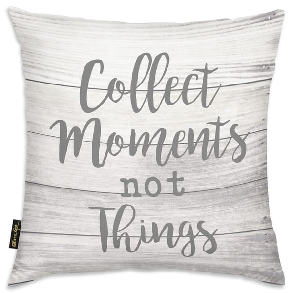 Multicolor Inspirational Quotes Fill Your Life with Experiences not Things Throw Pillow 18x18 