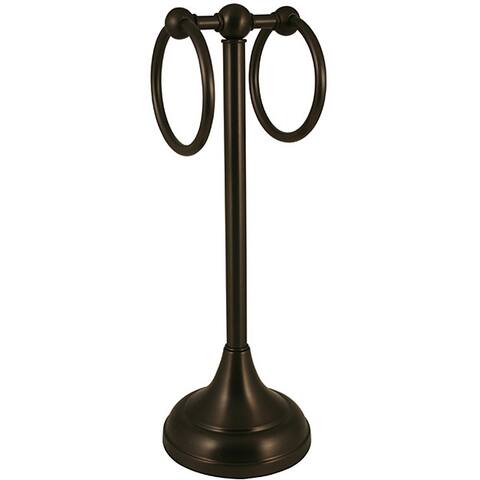 Solid Brass Countertop 2-ring Guest Towel Holder