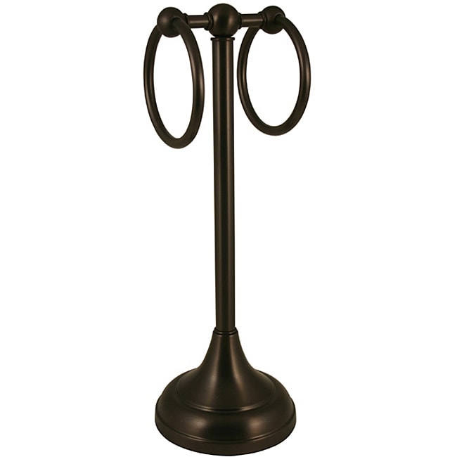 Shop Solid Brass Countertop 2 Ring Guest Towel Holder On Sale