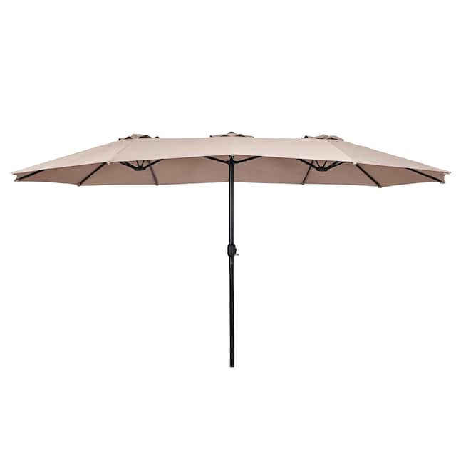 15' DoubleSided Outdoor Offset Patio Umbrella, Base Not Included Overstock 31050295