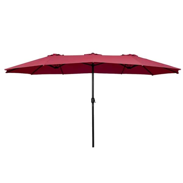 Shop Black Friday Deals On 15 Double Sided Outdoor Offset Patio Umbrella Base Not Included On Sale Overstock 31050295