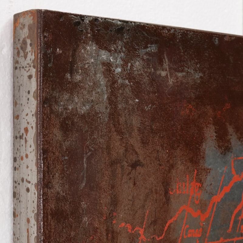 "Train" Mixed Media Iron Hand Painted Dimensional Wall Art