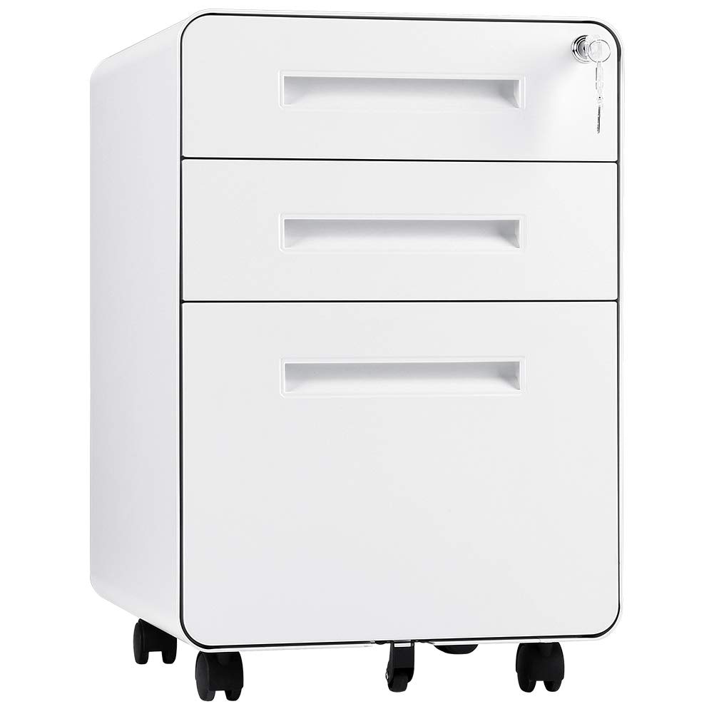 Shop Superday 3 Drawer Metal Vertical File Cabinet White Overstock 31051263