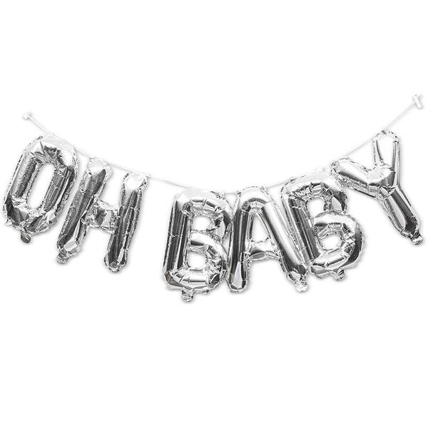 Shop Oh Baby Letter Silver Foil Balloons 16 For Party Baby Shower
