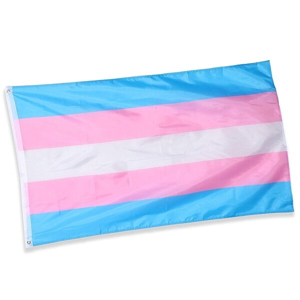2 Pack Transgender Pride Flag 5x3 Feet For Lgbt Pride Month Parades Events Garden Decorations