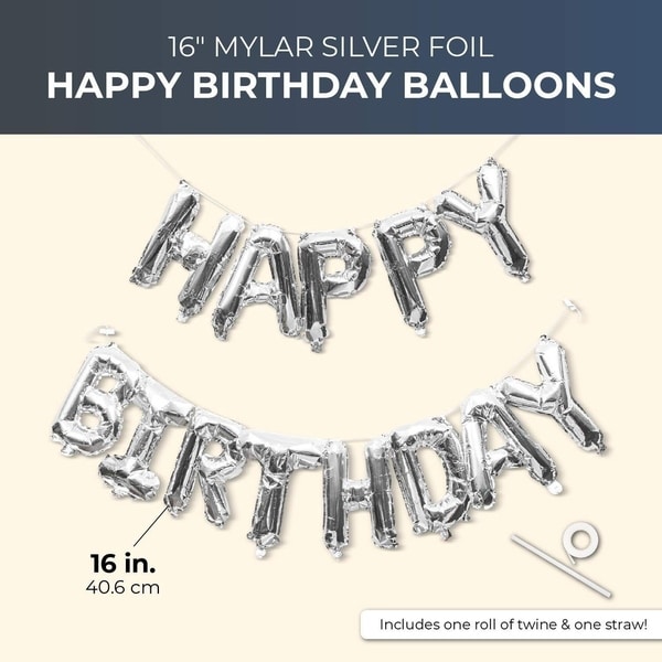 silver 16 balloons