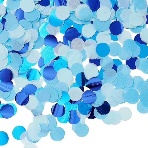4oz Blue Round Circle Confetti Tissue Paper for Table, Baby Shower ...