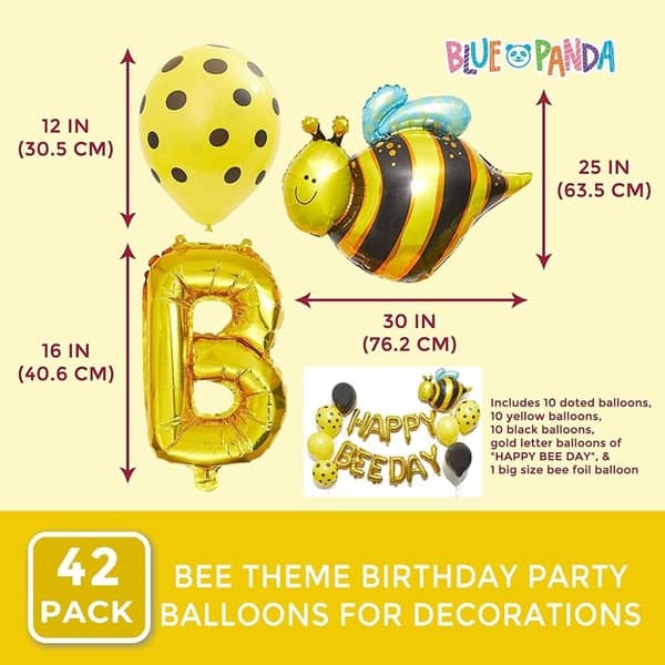Bee Theme Party Balloons, Latex Balloon Supplies